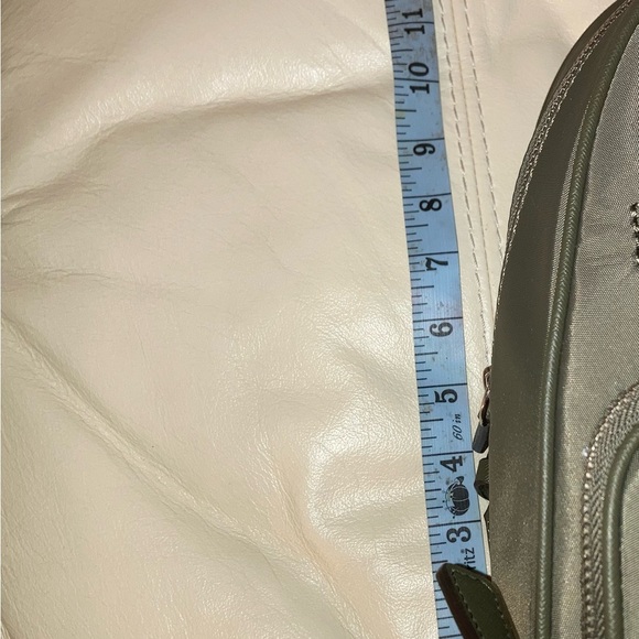 Guess Green Small Nylon Backpack:small discoloration inside by tag. Looks new. - Picture 12 of 13